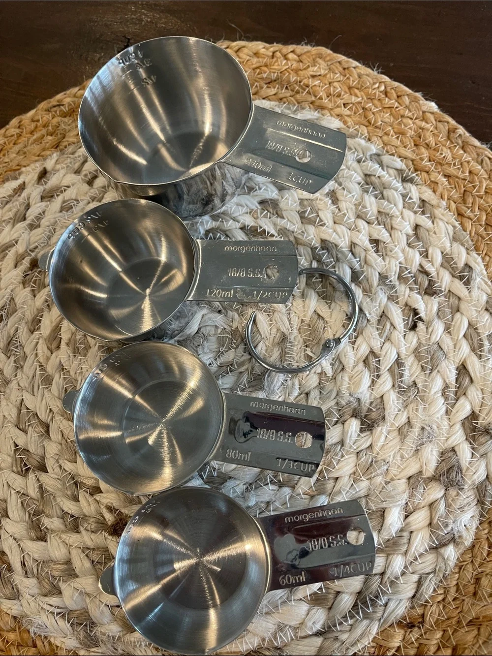 Morgenhaan Stainless Steel Set of Measuring Cups-4 Pieces
